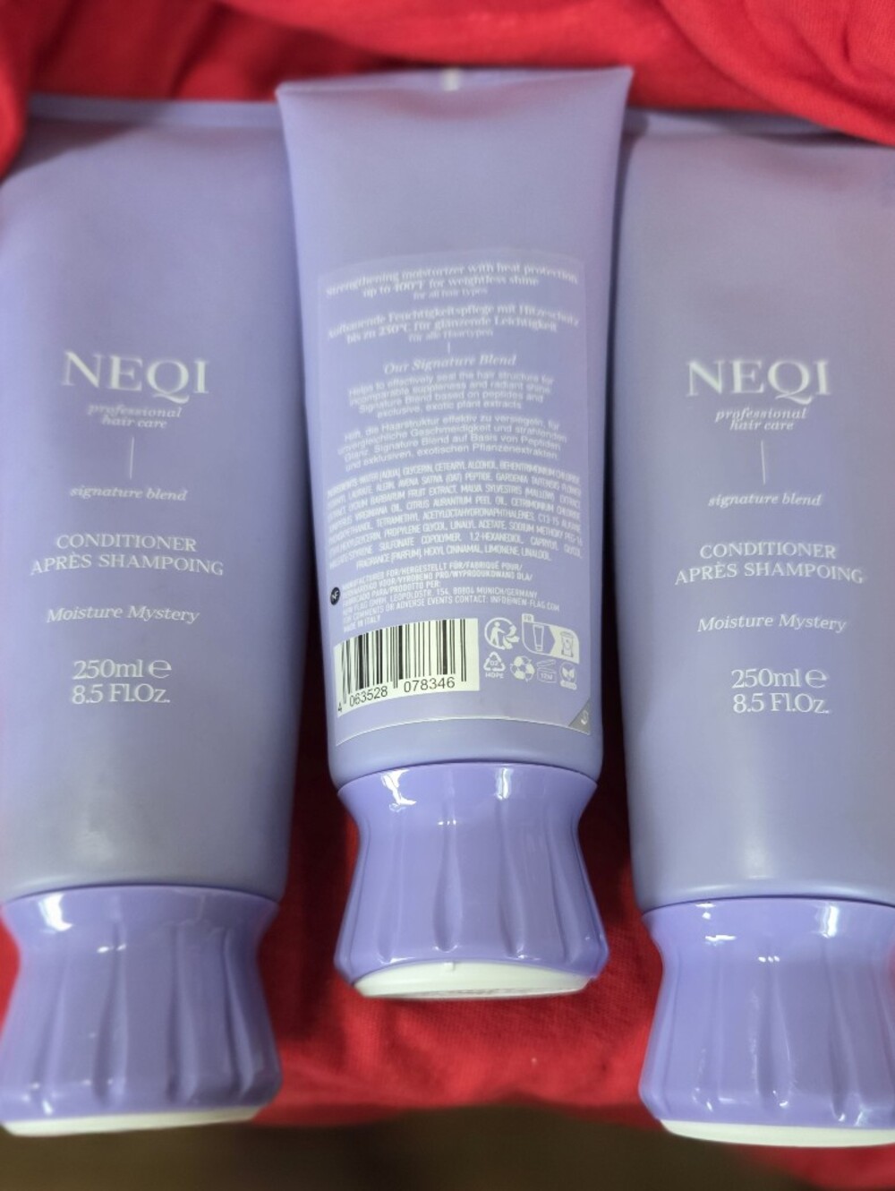 3 Sealed Tubes of Neqi Professional Moisture Mystery Conditioner -